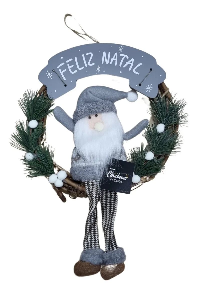GUIRLANDA  NOEL CINZA 40CM